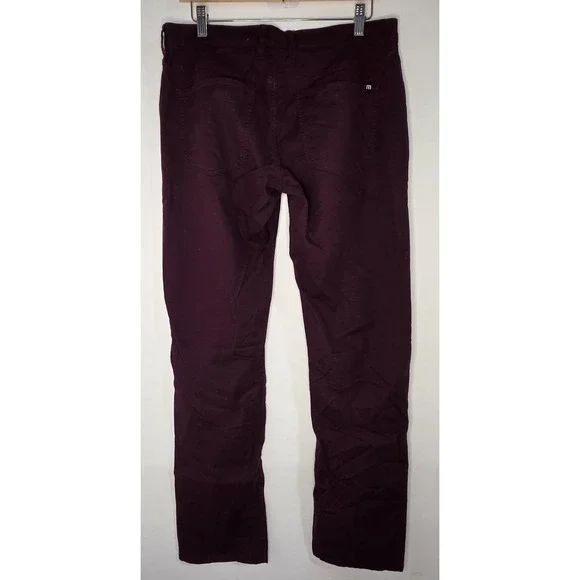 Travis Mathew Mens Size 32 Burgundy‎ Red Chino Pants - Picture 3 of 13